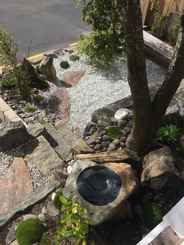 Water Bowl In Zen Garden